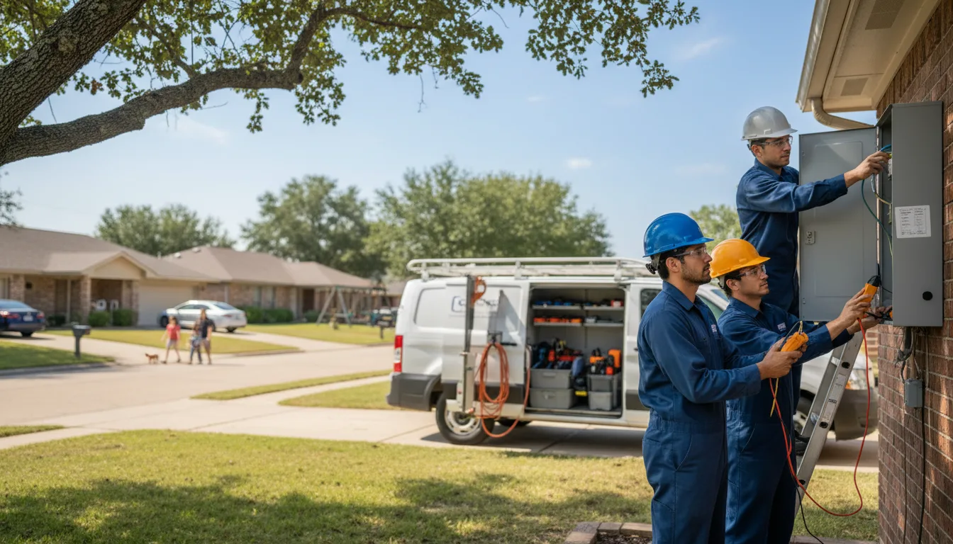 Certified electrician providing emergency electrical services in Guy, AR